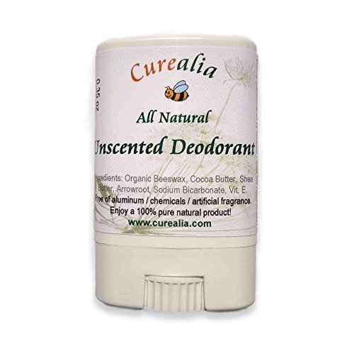 Natural Deodorant Unscented, Mini, Travel Size - No Aluminum, No Chemicals
