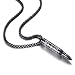 Reve Bible Verse Proverbs 4:23 Stainless Steel Cross Bullet Pendant Necklace for Men, 20’’-24’’ Chain (Black Tone(L): 24'' Chain)