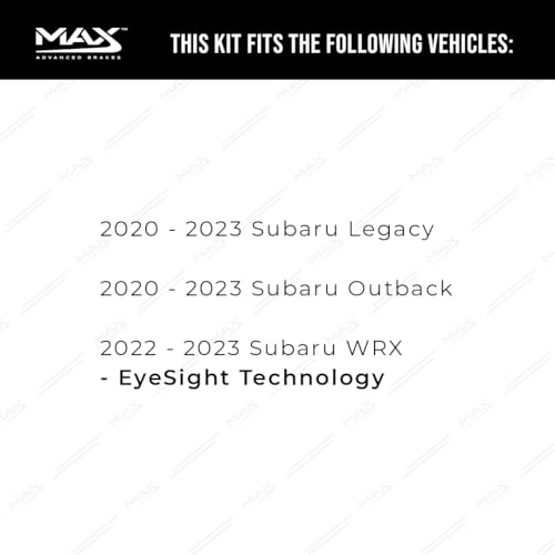 Image of Max Advanced Brakes Front & Rear Brake Kit Compatible With 2020 2021 2022 2023 Subaru Legacy Outback WRX Replacement Premium OE Disc Brake Rotors and Ceramic Brake Pads