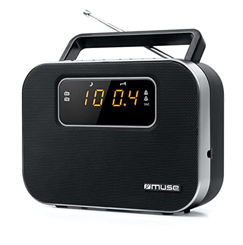 Muse Portable Radio with Alarm Function, black
