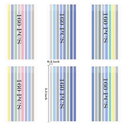 Baytory 960Pcs Transparent Highlighter Tape Reusable, Clear Sticky Tabs For Annotating Books, Long Highlighting Strips Page Markers Index Tabs, Sticky Notes Aesthetic Office School Supplies #TOP1