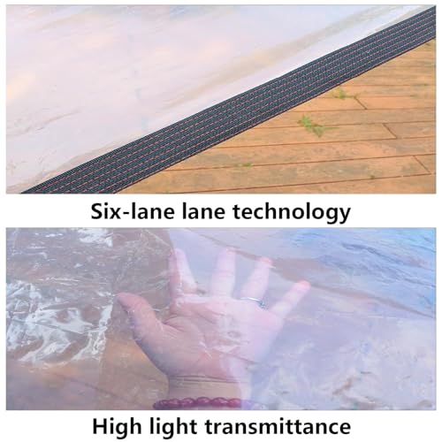 Cortina de lona transparente con ojales y paneles de PE impermeables 4