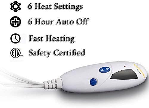 review Biddeford Blankets Velour Sherpa Electric Heated Blanket with Digital Controller, Throw, Denim