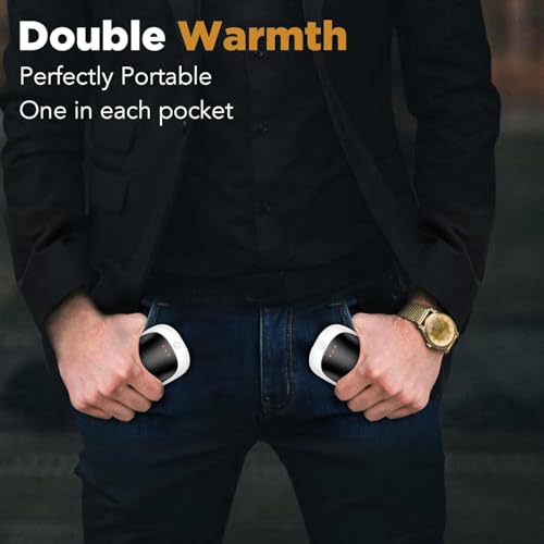 Image of 2 Pack Hand Warmers Rechargeable, Portable Electric Hand Warmers Reusable, USB 2 in 1 Handwarmers, Outdoor /Indoor /Warm Gifts for Men Women