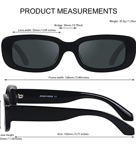 Image of IFLASH Rectangle Sunglasses for Women Retro Driving Glasses 90s Vintage Fashion Narrow Square Frame UV400 Protection Glasse