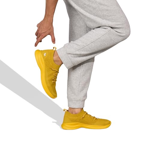 Image of Neeman's Knit Gliders Men Sneakers | Stylish Casual Shoes for Men with Airknit Breathable Upper | Anti-Skid EVA Sole Footwear | Lightweight Lace-Up Sneaker