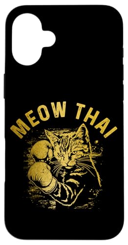 Meow Thai Funny G^C {NVO L iZ MMA {NT[ X}zP[X iPhone 16 Plus p