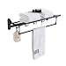 Rozinsanitary Oil Rubbed Bronze Bath Towel Holder Wall Mount Folding Towel Rack with Hooks