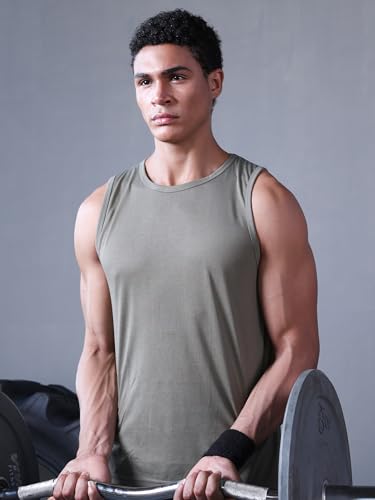 Image of CHKOKKO Sleeveless T Shirts Gym Vest for Men Workout Solid Premium Cotton Blend Tank Top for Man Running Vest Sando Gym Wear Lightweight Breathable Casual Summer Wear Boys