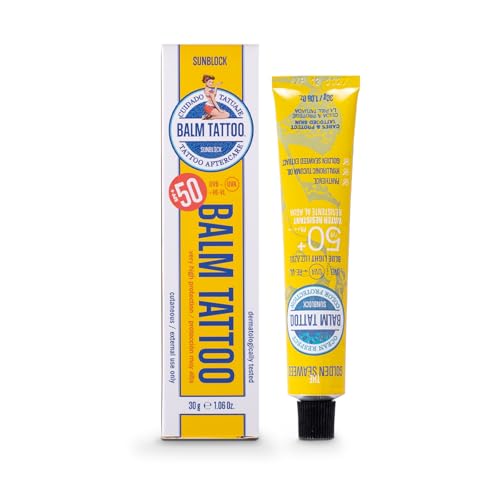 Balm Tattoo - Golden Sunblock - Tattoo Aftercare mit extrem hohem Sonnenschutz (LSF = 66) - 30g Tube