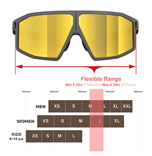 Image of F26 Polarized Fishing Sunglasses for Men Women, UV400 Outdoor Sports Sunglass for Running Hiking Golf with Carrying Case