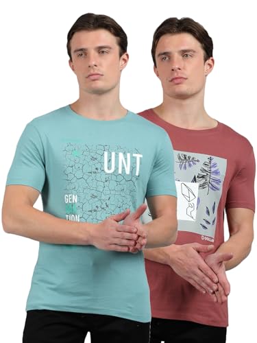 Image of Dollar Pack of 2 Cotton Printed Men Tshirt