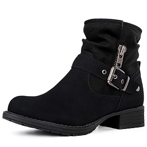 GLOBALWIN Women's Ankle Boots for Women Booties for Women Low Heel2