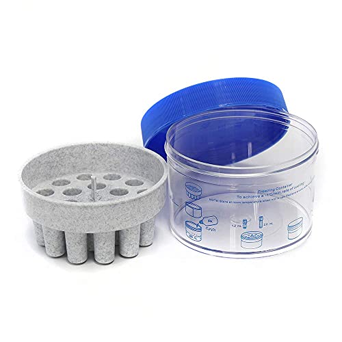 Freezing Container, PC Jar, HDPE Closure and Tube Holder, Available for 18pcs of 1-2ml tubes,CFC018-001