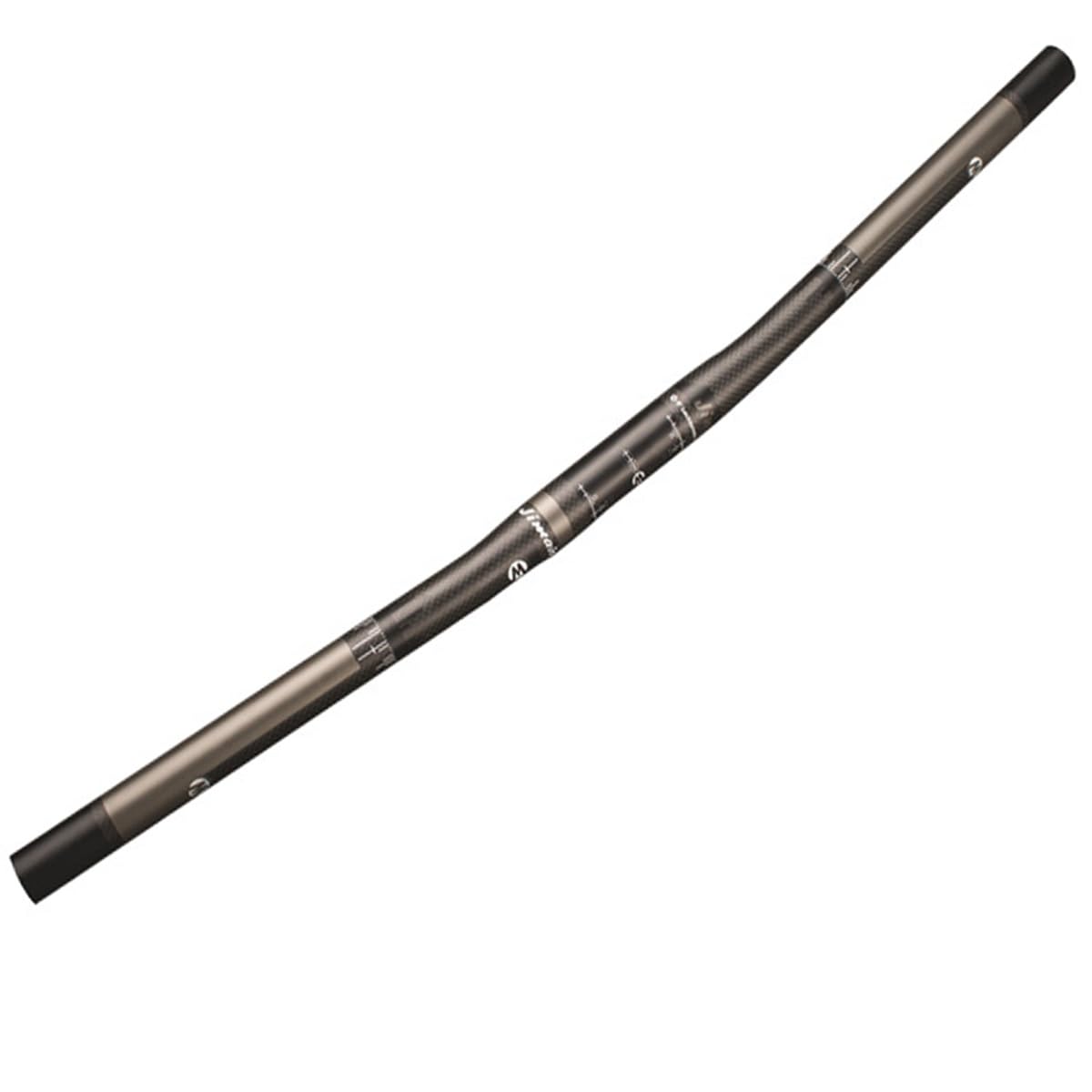 Guidon VTT en Fibre de Carbone 25,4 mm, Guidon Long 480/520/560/580/600/620/640/660/680/700 mm pour DH/XC/AM/FR (Couleur : Noir, Taille 480 mm)