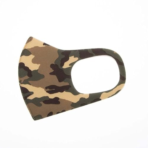 Ikplus MA-05 お肌まもりマスク 洗える立体マスク 迷彩(カモフラージュ) LLサイズ 5枚セット 日本製 日焼け防止 フェイスカバー