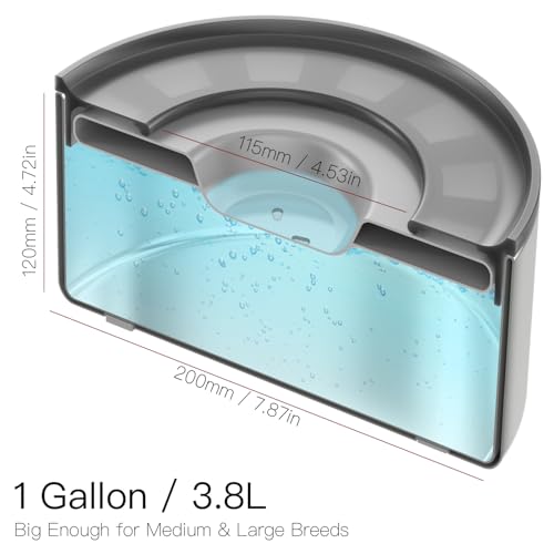 1Gallon No Spill Water Bowl for Dogs, Double-Wall Stainless Steel with Splash-Proof Paws Lid and Floating Disk, Non-Slip Base, Easy to Clean Slow Water Feeder for Large Medium Dogs - Image 6
