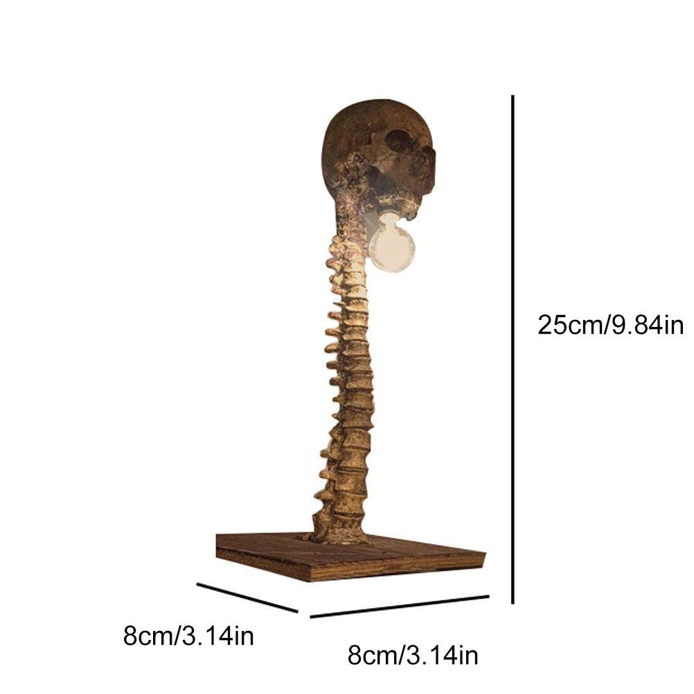 Menschliche Wirbelsäule Skelett Lampe Halloween 3D LED Skelett Spukhaus Ornament Requisite für Geburtstag mit Harzgussteilen (1)