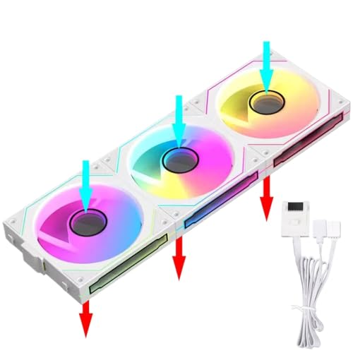 Ventilador de PC 120mm JUMPEAK con espejo infinito ARGB y estructura modular de alta gama