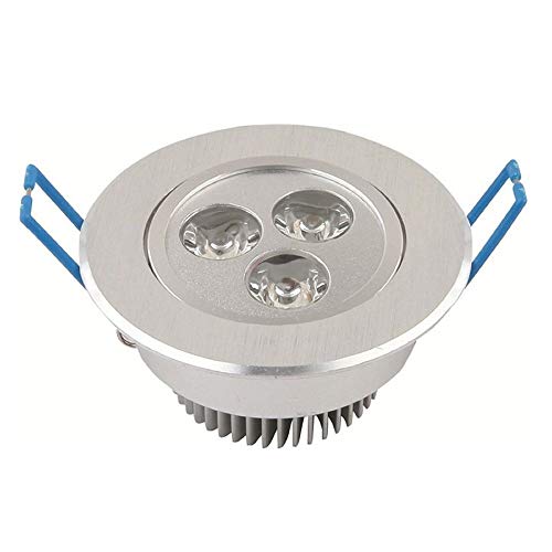  Trade Shop - FARETTO 3 LED 3 W AD INCASSO CON ALETTE A MOLLA ROTONDO LUCE FREDDA O CALDA - Calda