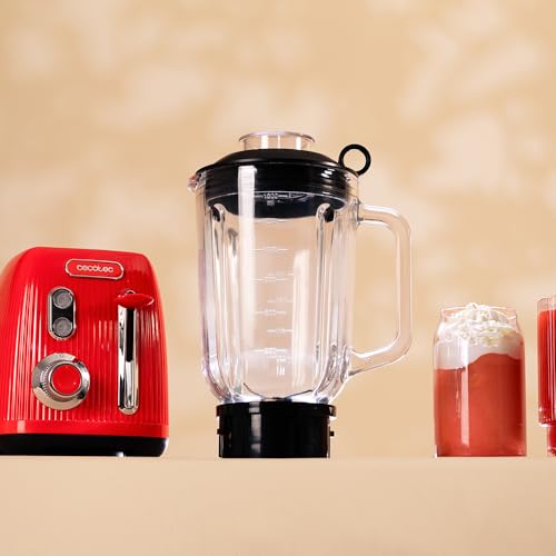 Mixeur Cecotec Power Black Titanium RetroRed – 1200W, 1,5L, 4 Lames Titane, 2 Vitesses - vue 7