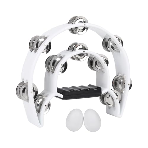 Tambourine Musical Instrument for Adults: Tambourines with Egg Shakers