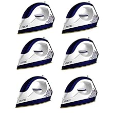 Usha EI 3302 Gold 1100-Watt Lightweight Dry Iron (Galaxy Blue) pack of 6