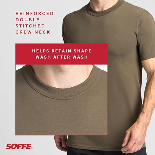 Soffe Men's Soft Spun Military 3 Pack T-Shirts3