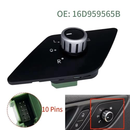 Bouton rétroviseur VW Jetta Vento commande électrique 10 broches 16D959565B