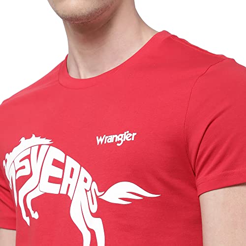 Image of Wrangler Men's Solid Regular Fit Tshirts