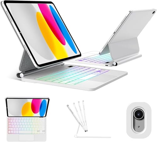 Funda para iPad de 10 y 11 generación FOGARI con teclado retroiluminación arcoíris A16