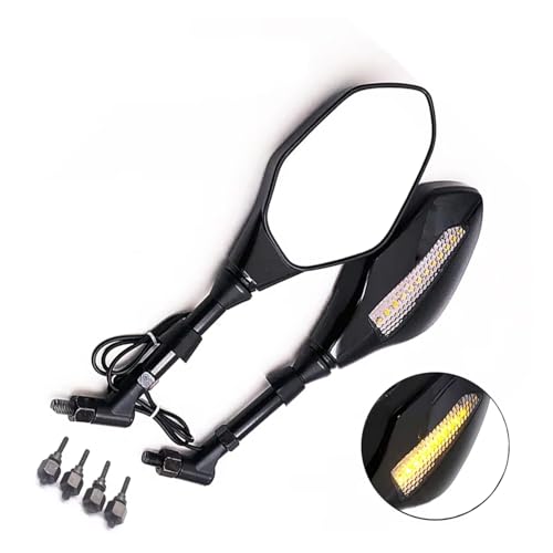 Espejo retrovisor universal con luz LED intermitente de alta potencia 2