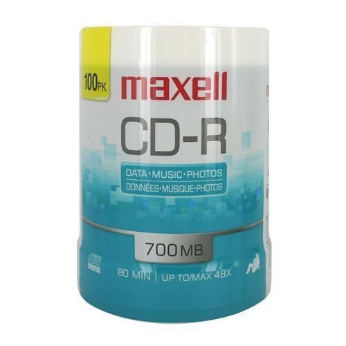 Maxell CD-R Recordable Disc DISC,CDR,700MB,SPDNL100PK 8407 (Pack of3)