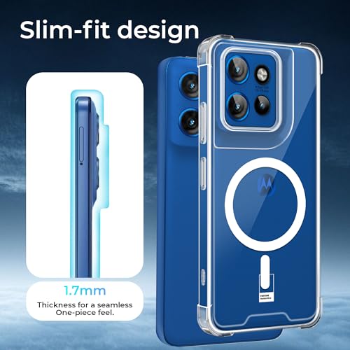 Image of A rtistque Clear Back Cover Case for Motorola Moto Edge 50 Neo 5G Compatible with Mag-Safe| Acrylic | Transparent Case | Stylish Protective Design | Moto Edge 50 Neo Back Cover - Transparent
