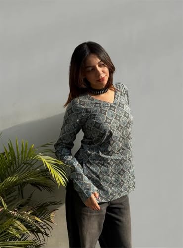 Image of ANNI Designer Cotton Short Kurti for Women | Stylish Kurti | Short Kurti Top | Casual Kurta for Women | Comfortable Cotton Kurtis for Womens