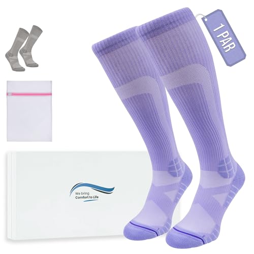 360 RELIEF Medias de Compresion Para Hombres y Mujer - Deporte Medias Para Running, Viajar - Meias Compressão con Bolsa de Lavandería