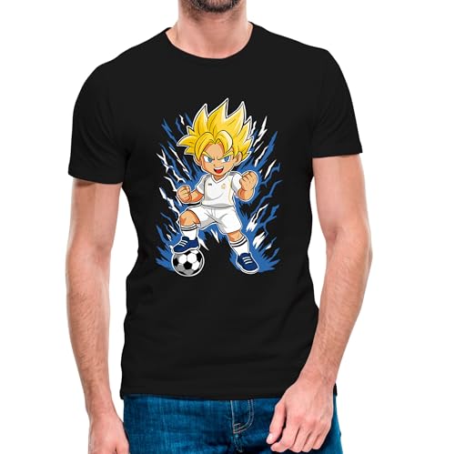 Camiseta de Manga Corta Goku R. Madrid 24-25 (12- Camiseta Talla M)(Negra Manga Corta)
