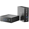 GoLite 11 Mini PC con Intel Celeron N4000 (2.6 GHz), 8 GB de RAM 128 GB NVMe PCIe SSD Mini computadora de escritorio, pantalla dual 4K, WiFi 5/BT4.2, 4 puertos USB 3.2, montaje VESA para