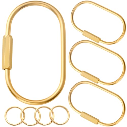 CMVFYL Gold Brass Key Rings, Purse Bag Charms for Handbags,