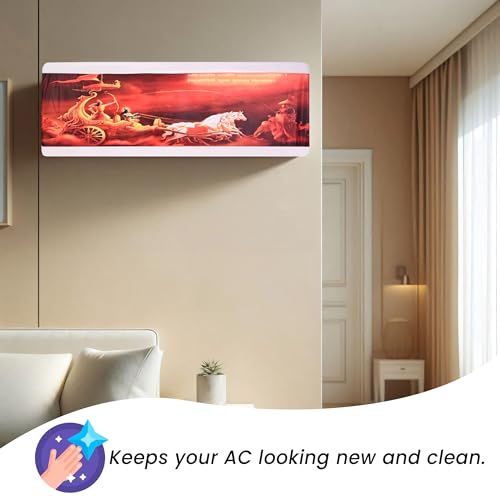 Image of Printed Split Ac Cover Indoor Unit For 1.5 Ton Capacity AC, Inner Unit Ac Cover, All Weather Cover /Attractive Digital Prints /Dustproof /Silken water-resistant Split Ac Cover (Rath)