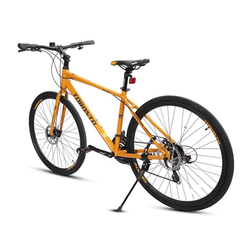 Image of Toronto H20 Bicycle with 700C and Alloy Frame, 21 Speed Gear with disc Brakes, Yellow, 1