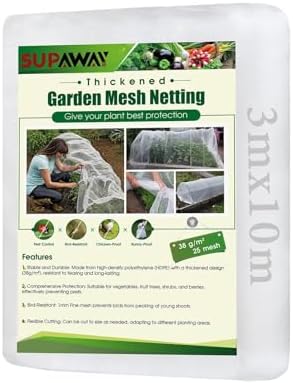 SUPAWAY Filet Anti Insecte épaisse 3 x 10 m Filet de Protection J...