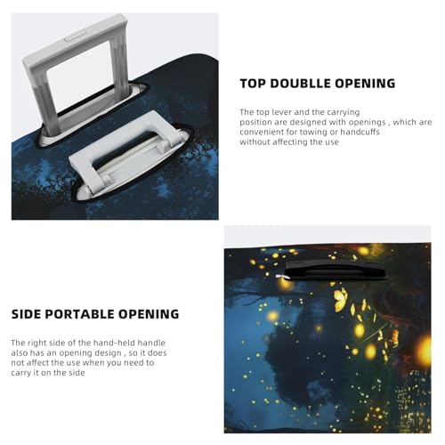 Luggage Cover Protector Washable Stretch Suitcase Protector Fireflies Suitcase Cover Anti-Scratch Travel Baggage Covers Fits 18-32 Inch Luggage Protectors4