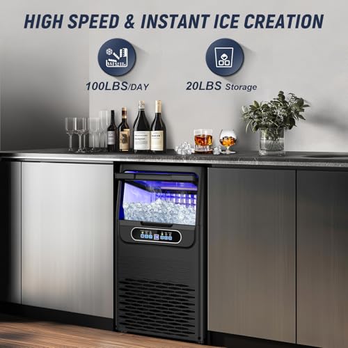 Fabricadora de Hielo Comercial Bajo Mostrador 100 lbs/día miniatura 2