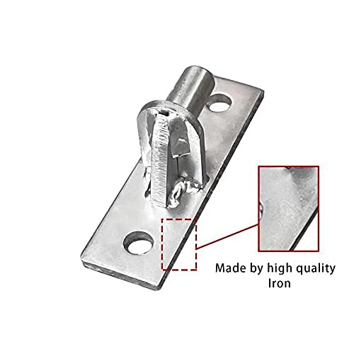 2 Pack Wall Mount Gate Hinges, Heavy Duty Wall Plate Hinges, Outdoor Chain Link Fence Gate Hinges Fence Post Link Gate Hinge, With 5/8 Hinge Pin (Screws Not Included) #TOP4