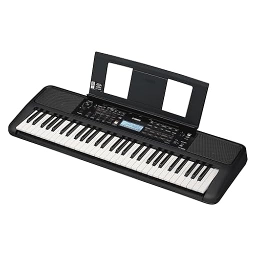 YAMAHA PSR-E383 Teclado portátil para principiantes, 650 voces de instrumentos auténticos y teclas sensibles a la pulsación con polifonía de 48 notas, incluye 2 clases online con un profesor | Ya disponible en tu tienda friki favorita! En mundofriki.es!