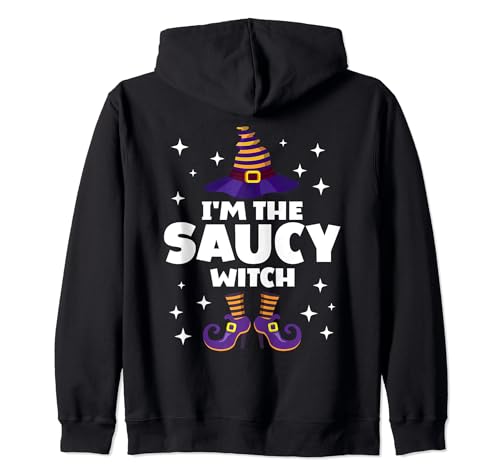 Funny Saucy Witch Family Matching Halloween Zip Hoodie