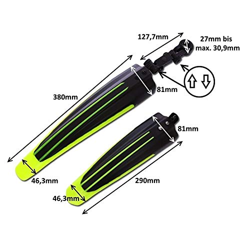 DYTWXG Fahrradkotflügel Fahrradkotflügel 2 Stück Fahrradkotflügel Mountainbike Kotflügel Set Kotflügel Fahrradkotflügel für Fahrrad vorne/hinten Kotflügel (Color :Pink)