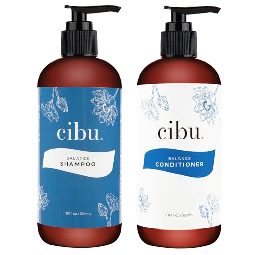 CIBU Balance Shampoo and Conditioner Bundle 90003 Nutrient Rich Formula Moisturizes Strengthens & Repairs Dry Hair | Sulfate-Free | Leaves Hair Clean with a Healthy Shine | 11.83oz Pack of 2