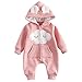 Produktbild Bebone Baby Overall Jungen Mädchen Strampler mit Kapuze (3 Monate/66, Rosa)